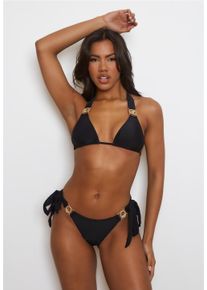 MODA MINX Damen Triangel-Bikini-Top "Amour Triangle", gold, elegant, Gr. XS, unifarben, 82% Polyamid, 18% Elasthan, Bikini-Oberteile, mit stilvollem