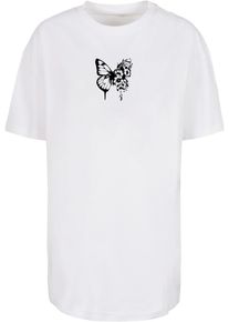 Merchcode Herren T-Shirt "Merchcode Damen Ladies Flowers Bloom Oversized Boyfriend Tee", weiß, casual, Gr. XXL, bedruckt, 100% Baumwolle, Shirts