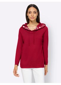 Heine Damen Strickpullover "Pullover", rot, Gr. 48, unifarben, 52% Viskose, 26% Polyester, 22% Polyamid, Pullover