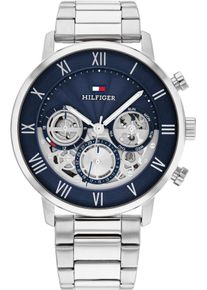 Tommy Hilfiger Herren Multifunktionsuhr "CLASSIC", silber, Armbanduhren, Quarzuhr, Armbanduhr, Herrenuhr, Datum, Edelstahlarmband