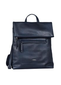 Gabor Rucksack "Mina", blau, 100% Polyurethan, klassisch, Rucksäcke, aus weichem leichten Lederimitat, lässig im praktischen Format