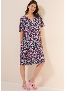 Cecil Damen Midikleid, weiß, casual, Gr. XL, gemustert, Web, Obermaterial: 100% Viskose, Kleider, mit grafischem Muster