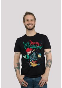 F4NT4STIC Herren T-Shirt "Arielle die Meerjungfrau Weihnachten", schwarz, casual, Gr. XXL, Obermaterial: 100% Baumwolle, Shirts, Print
