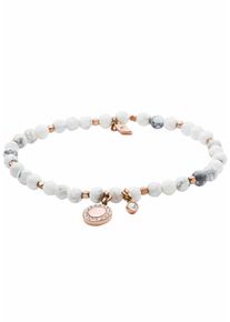 Fossil Damen Armband "VINTAGE MOTIFS, JA6934791", Metall, rosa, Metall, Armbänder, mit Howlith und Glassteinen