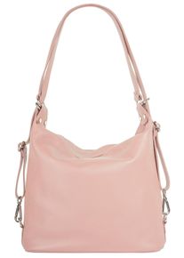 Samantha Look Damen Shopper, rosa, Leder, unifarben, leicht glänzend, Taschen, echt Leder, Made in Italy