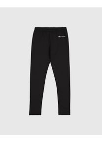Champion Kinder Leggings "M Leggings", schwarz, sportlich, Gr. L, unifarben, Jersey, Obermaterial: 95% Baumwolle, 5% Elasthan, Hosen, für Kinder