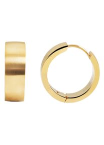 Adelia´s ADELIA ́S Damen Paar Creolen "Neuheit 2025 - Unisex Creolen aus mattem Edelstahl Ø 15 mm", Unisex, Edelstahl, silber, Edelstahl, Ohrringe