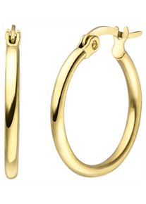 Jobo Damen Paar Creolen, Edelstahl, gold, Edelstahl, Ohrringe, Edelstahl goldfarben beschichtet 20 mm