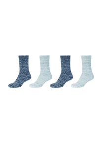 Camano Damen Socken "Socken 4er Pack", Gr. 35, blau, 98% Polyamid 2% Elasthan, meliert, Socken