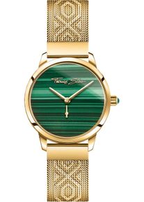Thomas Sabo Damen Quarzuhr "GARDEN SPIRIT", gold, Armbanduhren, Armbanduhr, Damenuhr, Zifferblatt aus Malachit, Edelstahlarmband