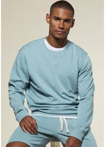 Kangaroos Herren Sweatshirt "mit coolem Rippeinsatz am Ausschnitt vorn", grün, sportlich, Gr. S, unifarben, angeraute Sweatware, Obermaterial: 60%