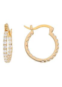 Firetti Damen Paar Creolen "Schmuck Geschenk Silber 925", Silber 925 (Sterlingsilber), gold, Silber 925 (Sterlingsilber), Ohrringe, mit Zirkonia