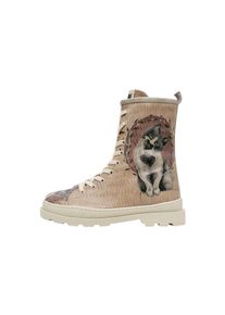 DOGO Damen Stiefelette "Gisele Heart Cat Damen Stiefel / Female", Gr. 39, braun, Lederimitat, Schuhe, Vegan