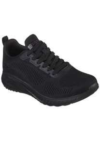 Skechers Damen Sneaker "BOBS SQUAD CHAOS - FACE OFF", Gr. 36, schwarz, Textil, sportlich, Schuhe, Freizeitschuh, Halbschuh, Schnürschuh