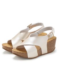 Lascana Damen Sandalette "Sommerschuh", Gr. 40, beige, Obermaterial: 100% Lederimitat. Futter: 100% Textilmaterial. Decksohle: 100% Rindsleder.