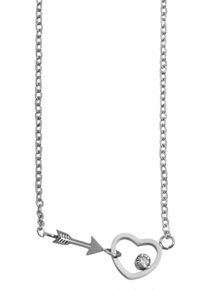 Adelia´s ADELIA ́S Damen Kette mit Anhänger, unbekannt, Edelstahlsilber, herz, Edelstahl, Halsketten