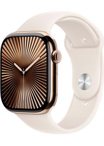 Apple Smartwatch "Watch 10 Titan", 46mm, Cellular, S/M, Sport Band, gold, Smartwatches