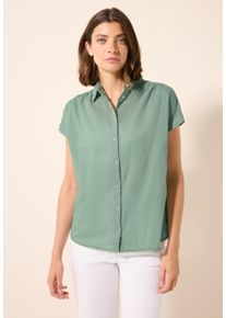 Cecil Damen Hemdblusematcha grün, casual, Gr. M, unifarben, Web, Obermaterial: 100% Baumwolle, Blusen, mit Knopfleiste