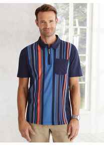 CLASSIC Herren Poloshirt "Poloshirt", blau, Gr. 52, gemustert, mehrfarbig, gestreift, unifarben, 100% Baumwolle, Shirts