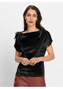 Heine Damen Kurzarmshirt "Shirt", schwarz, Gr. 38, unifarben, 93% Polyester, 7% Elasthan, Shirts