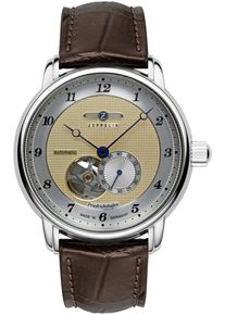 Zeppelin Herren Automatikuhr "Friedrichshafen Automatic Open Heart", braun, Armbanduhren, Armbanduhr, Herrenuhr, Made in Germany, Mechanische Uhr,