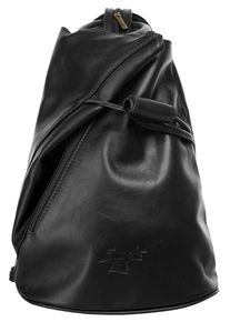 Samantha Look Cityrucksack, schwarz, Rindsleder, Leder, unifarben, modisch, Rucksäcke, echt Leder, Made in Italy