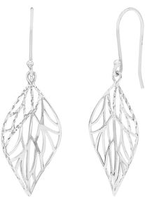 Amor Damen Paar Ohrhaken "Blatt, 9061136", Silber 925 (Sterlingsilber), silber, Silber 925 (Sterlingsilber), Ohrringe