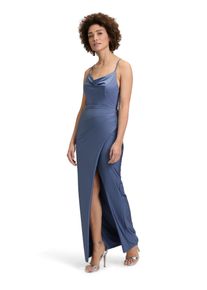 Vera Mont Damen Abendkleid "Vera Mont Abendkleid figurbetont", blau, feminin, Gr. 36, Satin, Obermaterial: 81% Polyamid, 19% Elasthan. Besatz: 100%