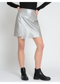 Maze Damen Rocktights "42021246", silber, Gr. S, Obermaterial: 100% Lammleder / Innenfutter: 100% Polyester, Hosen