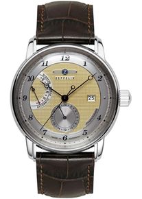 Zeppelin Herren Automatikuhr "Friedrichshafen Automatic Power Reserve", braun, Armbanduhren, Armbanduhr, Herrenuhr, Made in Germany, Mechanische Uhr,