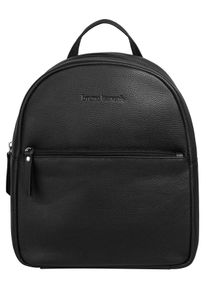 Bruno Banani Cityrucksack, schwarz, Rindsleder, Leder, casual, Rucksäcke, echt Leder