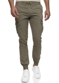 INDICODE Herren Trainingshose "INTrevor", grün, modisch, Gr. XXL, unifarben, Web, Obermaterial: 98% Baumwolle, 2% Elasthan, Hosen