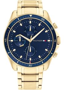 Tommy Hilfiger Herren Multifunktionsuhr "PARKER", gold, Armbanduhren, Quarzuhr, Armbanduhr, Herrenuhr, Datum, Edelstahlarmband