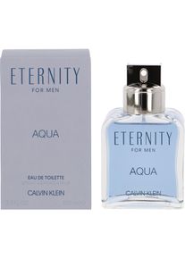 Calvin Klein Herren Eau de Toilette "Calvin Klein Eternity Men Aqua", 100ml, blau, Parfüms, mit würzig exotischen Komponenten