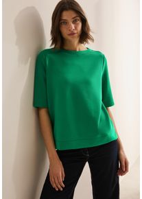 Cecil Damen Sweatshirt, grün, casual, Gr. S, Sweatware, Obermaterial: 49% Polyester, 43% Modal, 8% Elasthan, Sweatshirts, kurzarm, mit