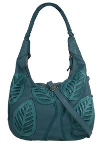 Samantha Look Damen Shopper, blau, Leder, unifarben, Taschen, echt Leder, Made in Italy