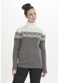 WHISTLER Damen Strickpullover "Susannah", braun, casual, Gr. 44, unifarben, 70% Polyacryl, 30% Wolle, Pullover, mit winterlichem Norweger-Motiv