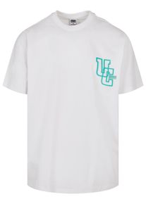 Urban Classics Herren T-Shirt "Urban Classics Herren Glow Logo Tee", weiß, casual, Gr. L, unifarben, 100% Baumwolle, Shirts