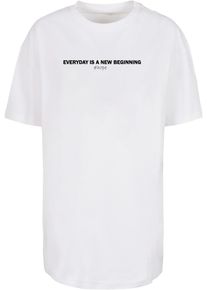 Merchcode Herren T-Shirt "Merchcode Damen Ladies Hope Oversized Boyfriend Tee", weiß, casual, Gr. XXL, bedruckt, 100% Baumwolle, Shirts
