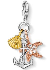 Thomas Sabo Damen Charm-Einhänger "Sommer/ Strand, 0919-425-14", rosa, Silber 925 (Sterlingsilber), Charms, mit Zirkonia (synth.)