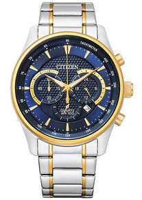Citizen Herren Chronograph, silber, Armbanduhren, Armbanduhr, Quarzuhr, Herrenuhr, Edelstahlarmband