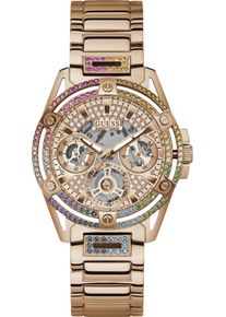 Guess Damen Multifunktionsuhr "QUEEN", gold, Armbanduhren, Armbanduhr, Quarzuhr, Damenuhr