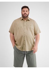 Lerros Herren Kurzarmhemd "Lerros Halbarmhemd in Großen Größen", beige, Gr. 6XL, 80% Baumwolle, 20% Leinen, Hemden