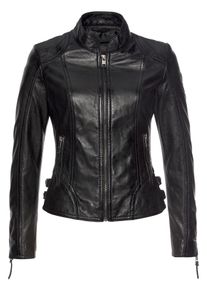 ALPENBLITZ Damen Lederjacke "Athen", schwarz, casual, Gr. 38, unifarben, Obermaterial: 100% Lammnappaleder. Futter: 100% Polyester, Jacken, aus