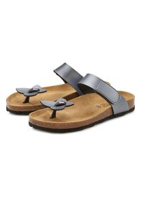 Lascana Damen Pantolette "Mule, Sandale, offener Schuh, Sommerschuh", Gr. 36, grau, Obermaterial: 100% Lederimitat. Futter: 100% Textilmaterial.