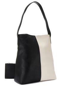 Vivance Damen Shopper "Schultertasche", schwarz-weiß, Lederimitat, mehrfarbig, Taschen, mit kleiner Innentasche, Handtasche, Damentasche VEGAN