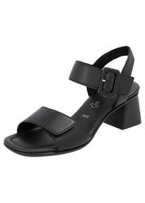 Remonte Damen Sandalette "ELLE-Collection", Gr. 42, schwarz, Leder, unifarben, elegant, Schuhe, Blockabsatz, Sommerschuh, Sandale, Abendschuh mit