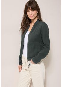 Cecil Damen Kurzjackeslate khaki, casual, Gr. XXL, unifarben, Web, 100% Baumwolle, Jacken, mit Tunnelzug am Saum