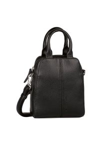 Tom Tailor Damen Shopper "Dorine", schwarz, Polyurethan, Taschen, aus körnigem Lederimitat betont durch unterlegtem Streifen vorne