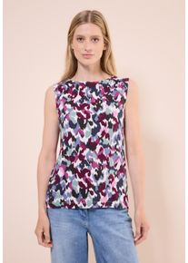 Cecil Damen T-Shirt, weiß, casual, Gr. XL, bedruckt, Stoff, 95% Viskose, 5% Elasthan, Shirts, mit U-Boot-Ausschnitt